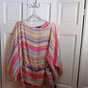 Chaps Pastel Striped Tunic Top